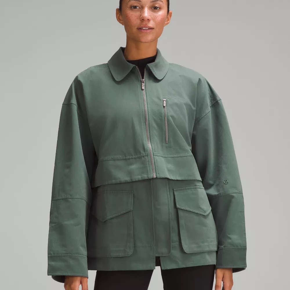 Lululemon Glyde 2-in-1 Adaptable Waterproof Jacket Army Green